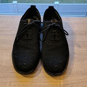 Cole Haan Grand.ØS Black Mesh Wingtip Oxford